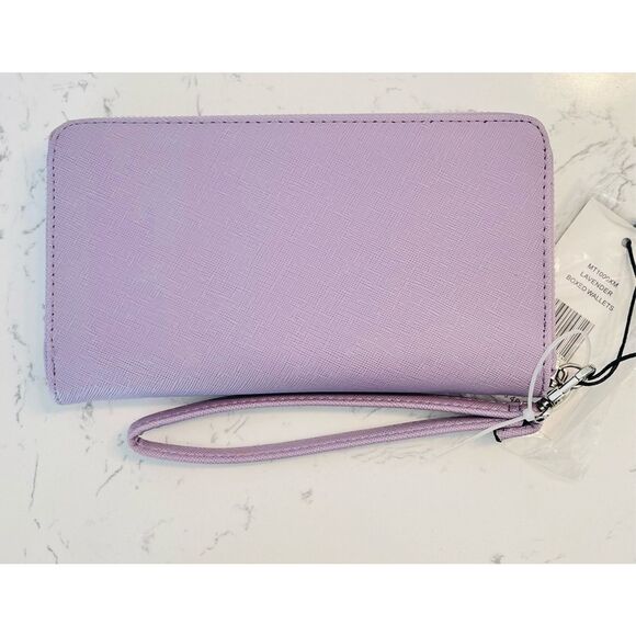 Steve Madden Wallet Wristlet Lavender Purple Zip Around Smartphone Organizer - Picture 4 of 5